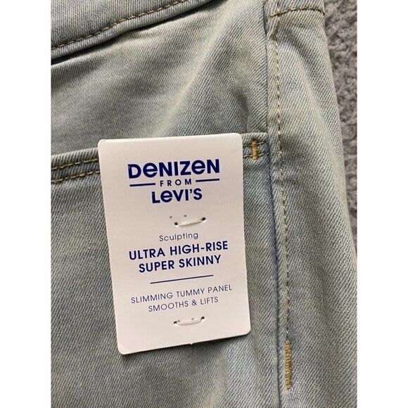 DENIZEN from Levis Women's Ultra-High Rise Super Skinny Slimming Jean 18 W34 New - Picture 3 of 9